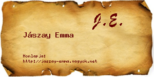 Jászay Emma névjegykártya